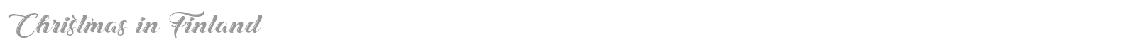 Christmas In Finland font preview